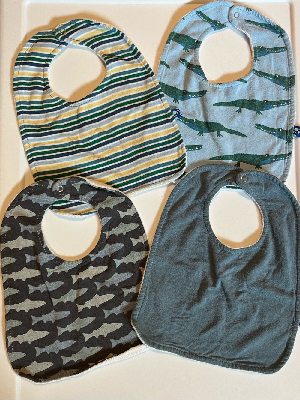 Kickee Pants 4 Bib Bundle, coordinating colors